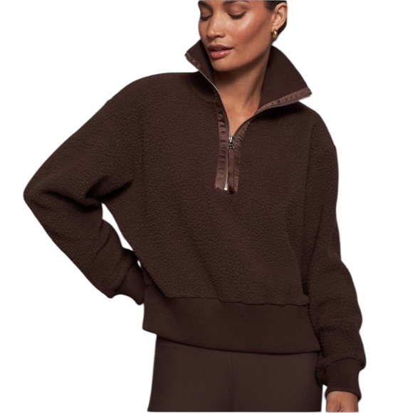 Varley Tops - Varley Keller 1/2 Zip Pullover In Coffee Bean Size S